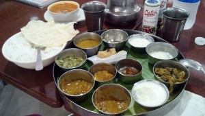 Thali meal at Saravan Bhavan in Mylapore